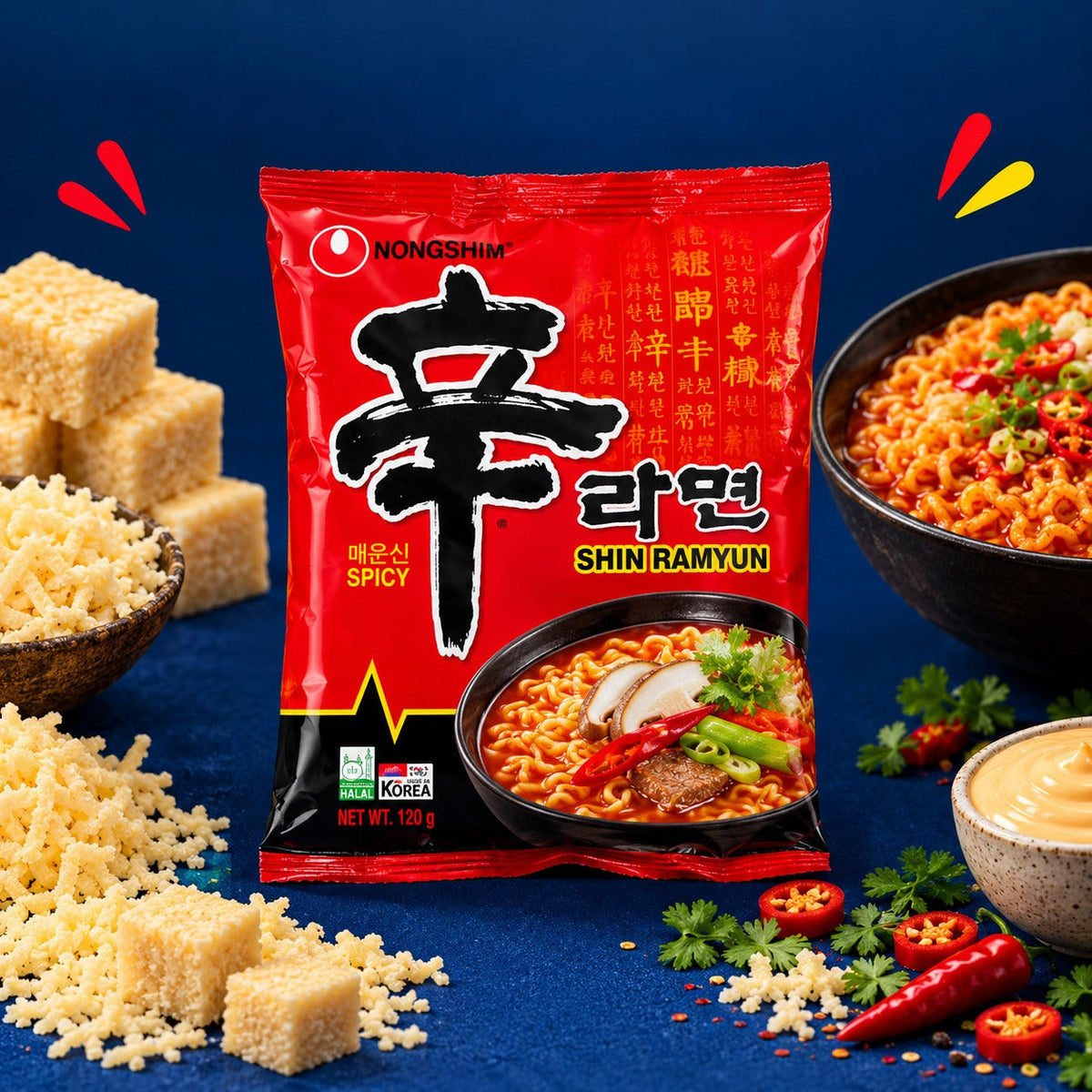 Nongshim Shin Ramyun spicy noodle soup 120g red pack