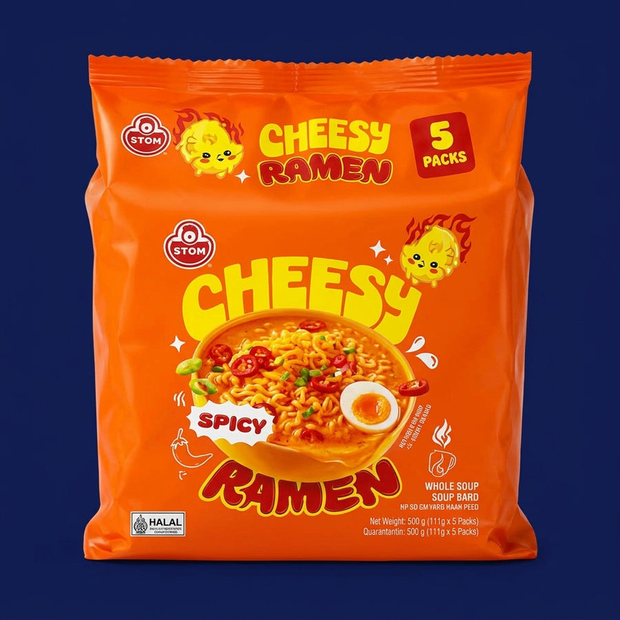 OTOKI Cheesy Spicy Ramen pack of 5, 111g each