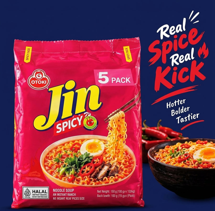 OTOKI Jin Spicy Ramen pack of 5, 120g each
