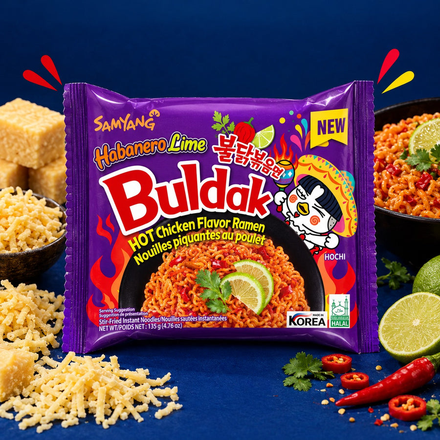 Samyang Buldak Habanero Lime Ramen 135g purple pack